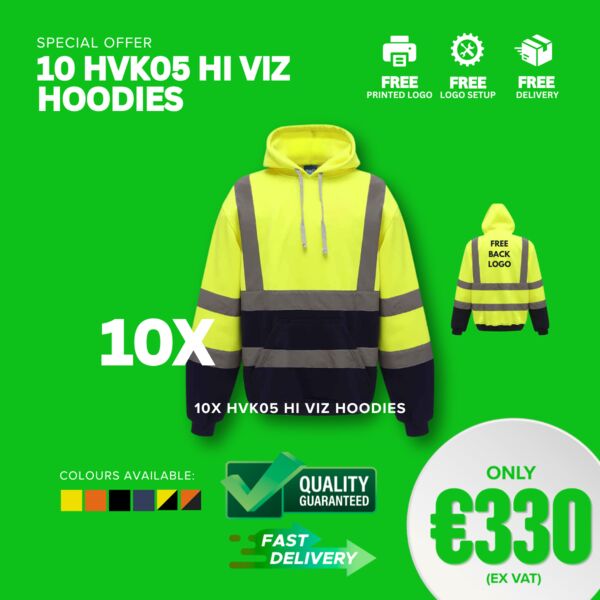 10 HVK05 Hi Viz Hoodies Thumbnail