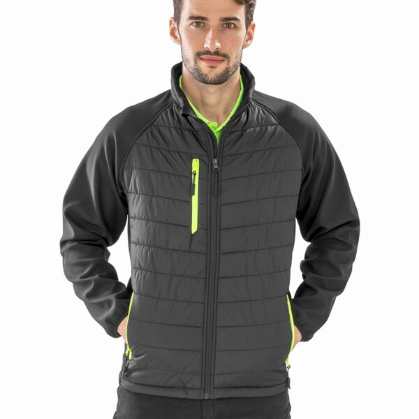 R237X Black compass padded softshell jacket Thumbnail