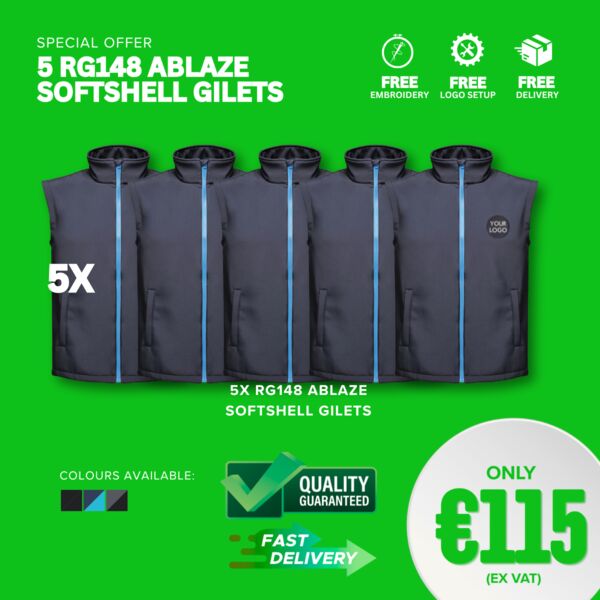 5 RG148 Ablaze Softshell Gillets Thumbnail