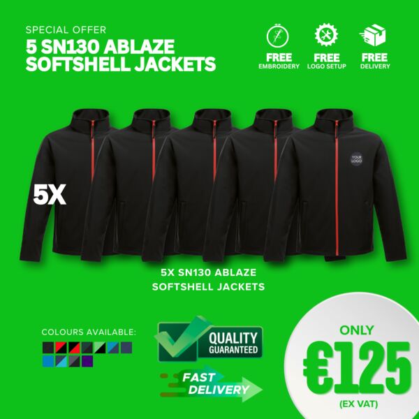 5 SN130 Ablaze Softshell Jackets Thumbnail