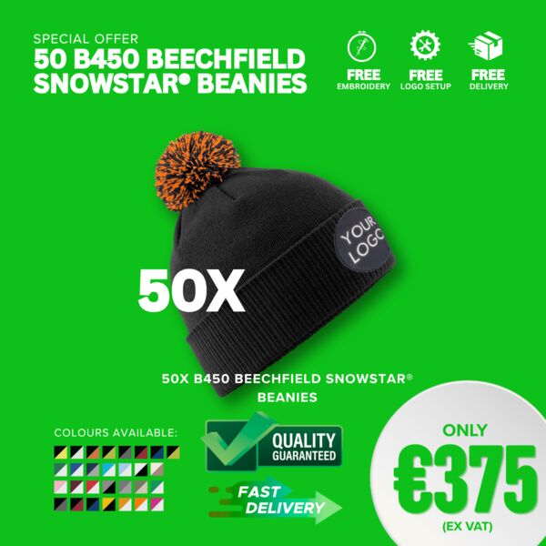 50 B450 Beechfield Snowstar® Beanies Thumbnail