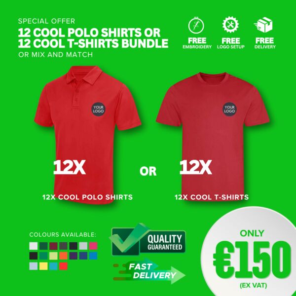 12 Cool Polo shirts or 12 Cool T-shirts BUNDLE 12 Cool Polo shirts or 12 Cool T-shirts BUNDLE Thumbnail