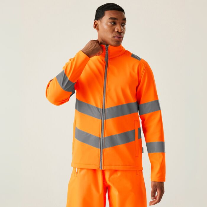 TRA712 Hi-vis Pro contract Ablaze 2-layer softshell Thumbnail