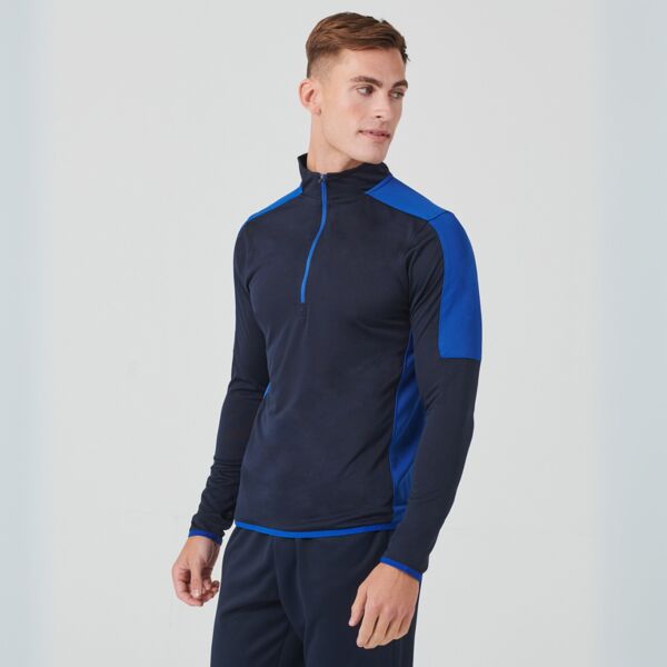 LV571 ¼ zip mid-layer with contrast panelling Thumbnail