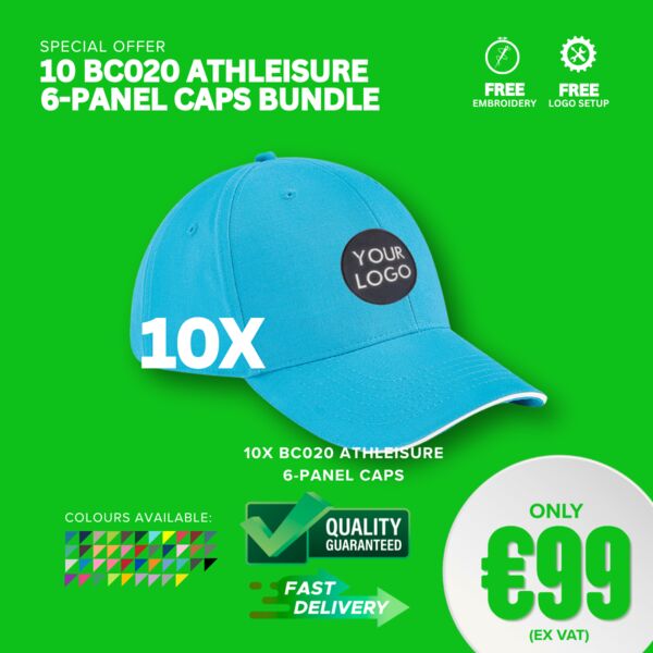 10 BC020 Athleisure 6-panel caps BUNDLE Thumbnail