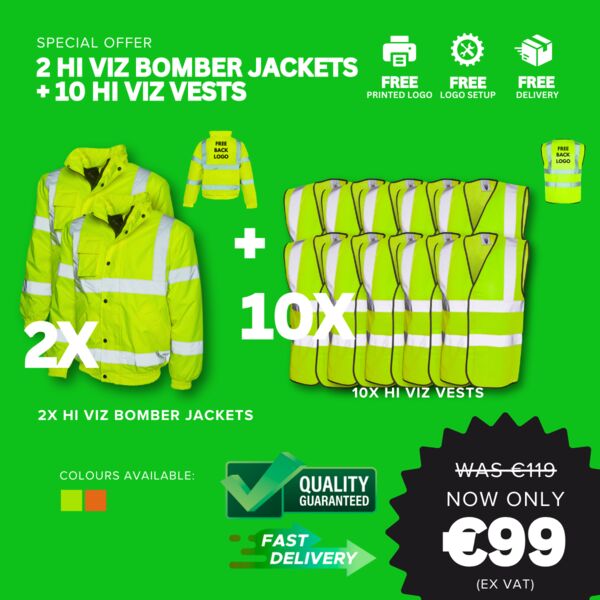 Black Friday 2 UC804 Hi Viz Bomber Jackets, 10 UC801 Hi Viz Vests Thumbnail