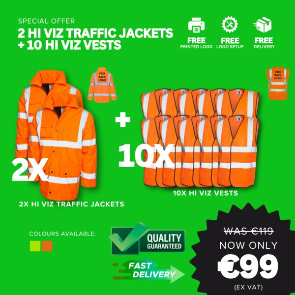 Black Friday 2 UC803 Hi Viz Traffic Jackets, 10 UC801 Hi Viz Vests Thumbnail