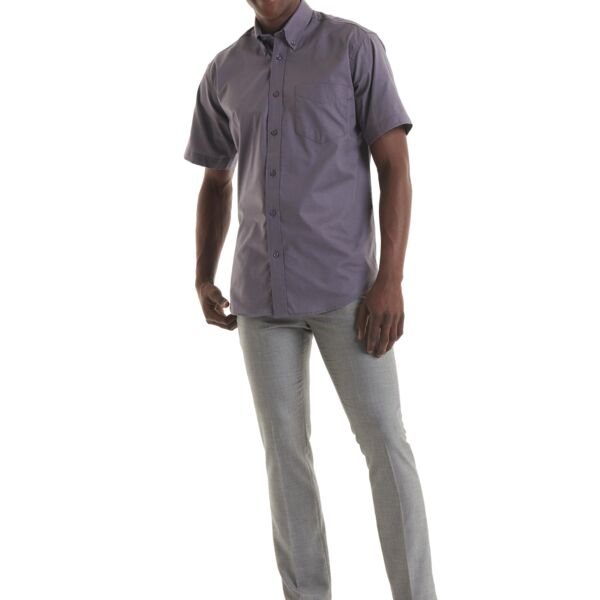 Mens Pinpoint Oxford Half Sleeve Shirt Thumbnail