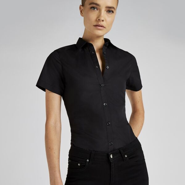 KK241 Kustom Kit Womens S/S Poplin Shirt Thumbnail